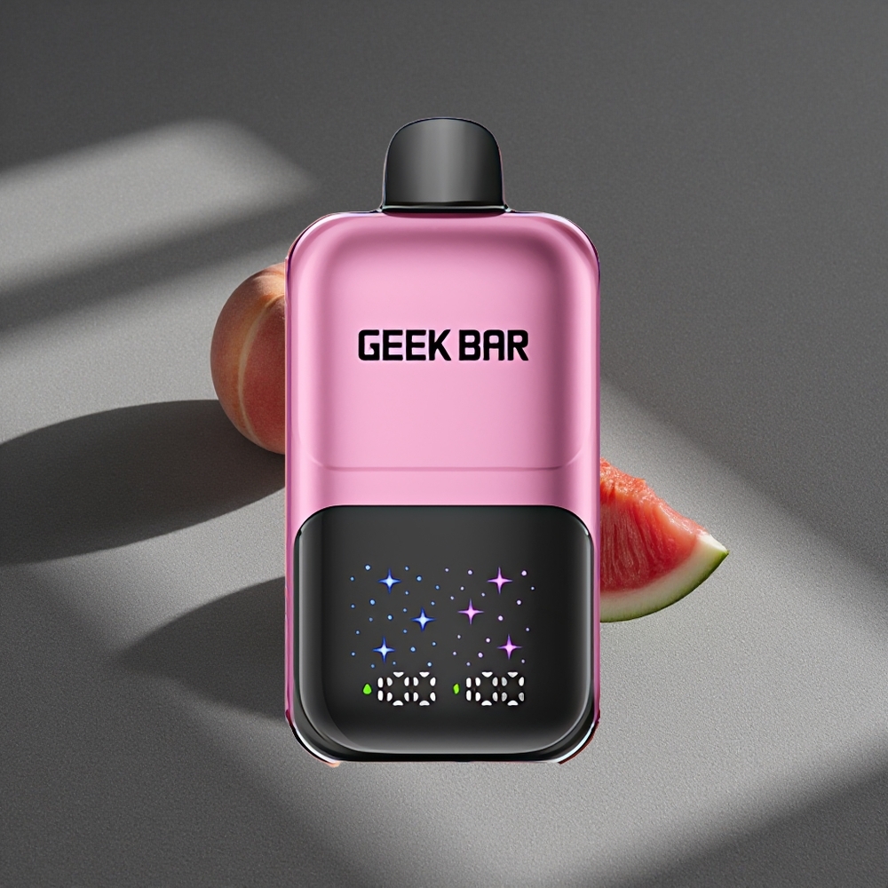 GEEK BAR 2GO 50000 Caladas Durazno y Sandía Pantalla Interactiva Grande Peru por mayor