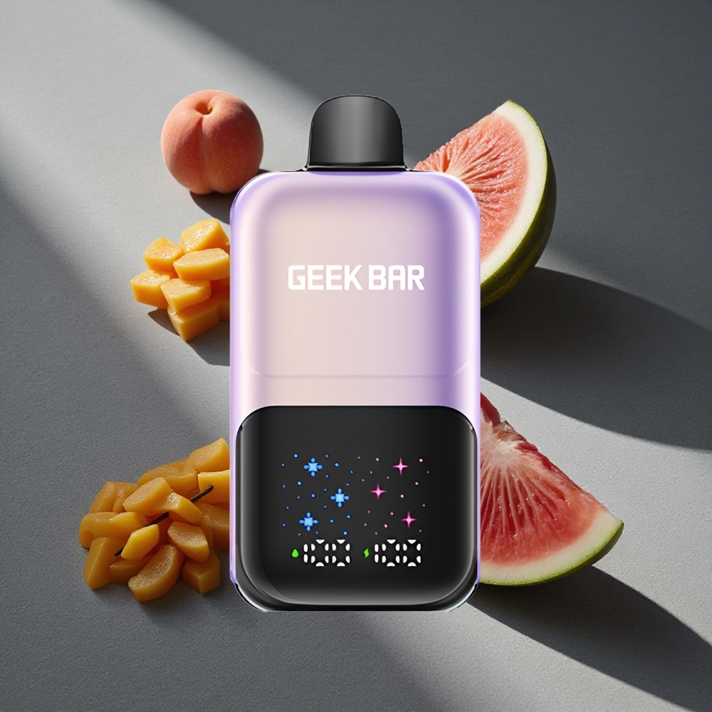 GEEK BAR 2GO Hasta 50000 Caladas Durazno Mango Sandía Hielo Pantalla Interactiva Grande Peru por mayor