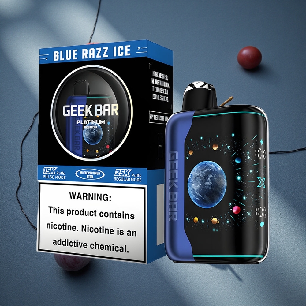 GEEK BAR Platinum Edition Hasta 25000 caladas Blue Razz Ice Azul 20mL de e-líquido Peru por mayor