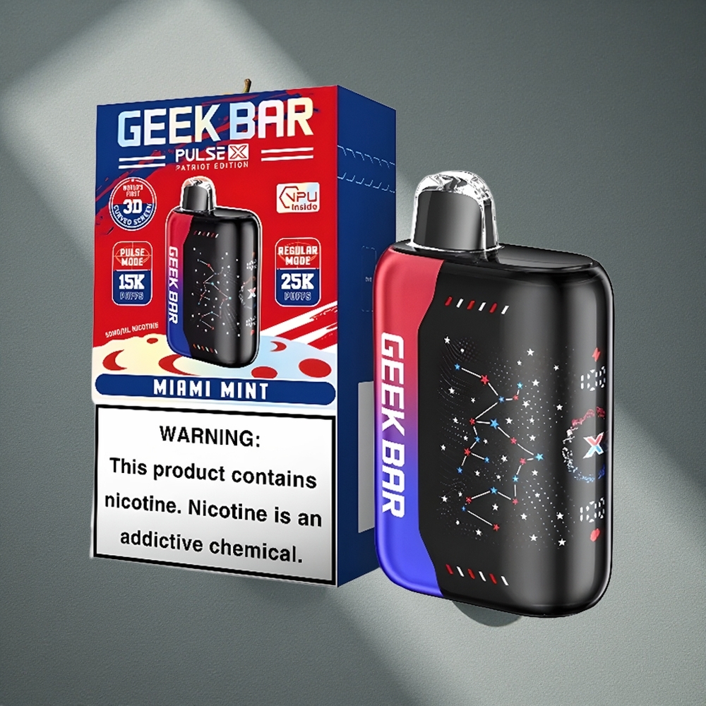 GEEK BAR Pulse X 25000 Puffs Disposable Vape Edición Patriótica con pantalla curva 3D Peru por mayor