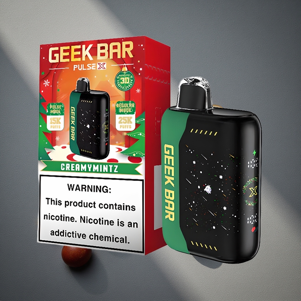 GEEK BAR Pulse X 25000 Puffs Edición Navideña con pantalla curva en 3D Peru por mayor