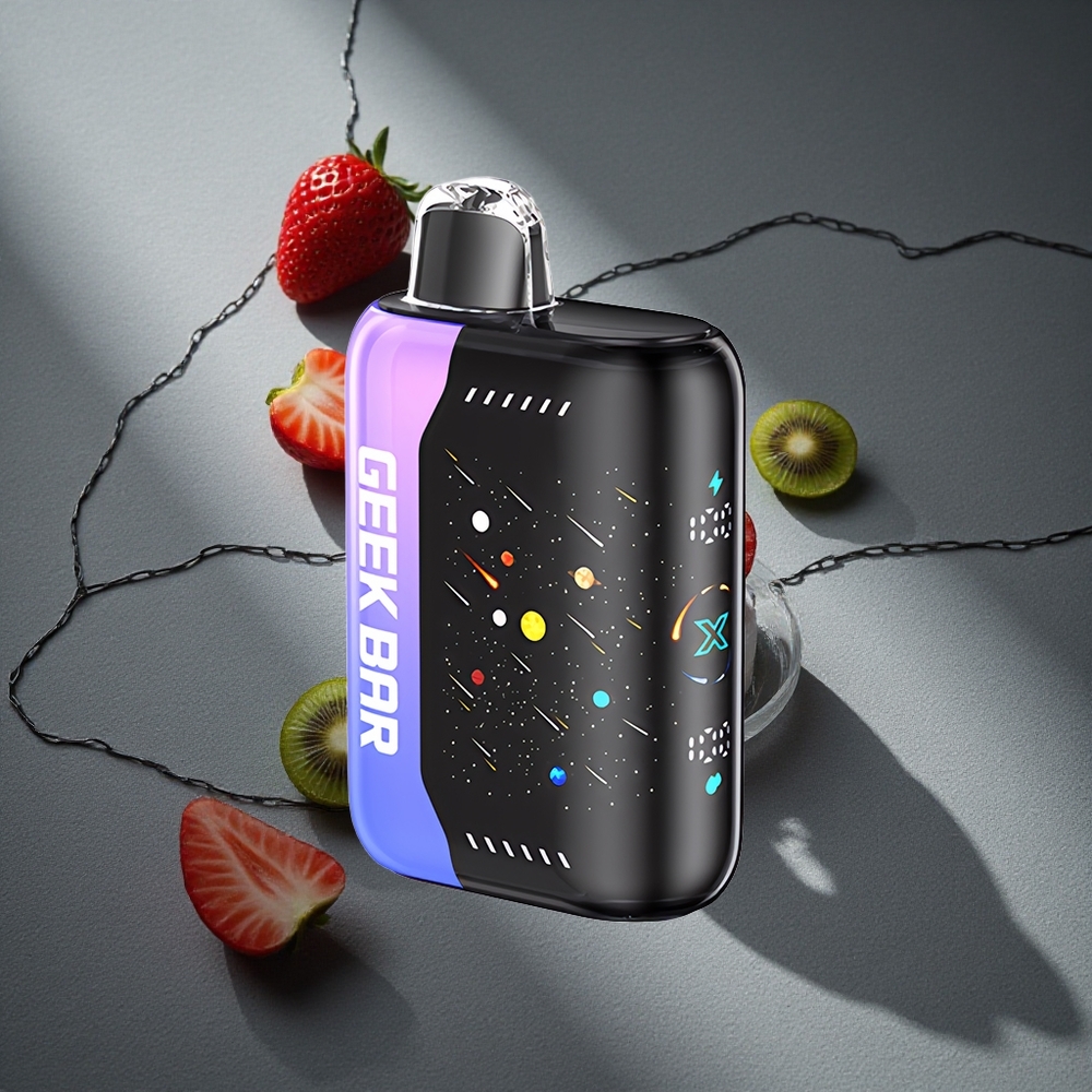 GEEK BAR Pulse X 42K Puffs Fresa Kiwi Helado Edición Meteorito Pantalla Curva 3D Peru por mayor