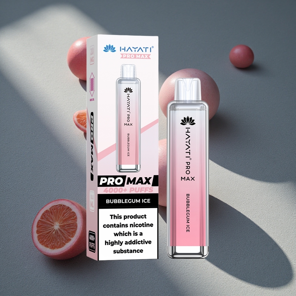 Hayati Pro Max 4000 Puffs Chicle Hielo Desechable Vape Batería recargable Peru por mayor