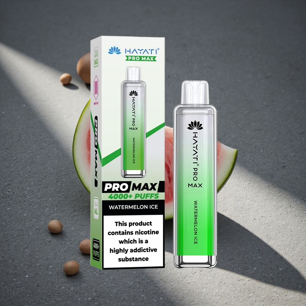 Hayati Pro Max 4000 Puffs Desechable Sandía Hielo Batería recargable 1400mAh Peru por mayor