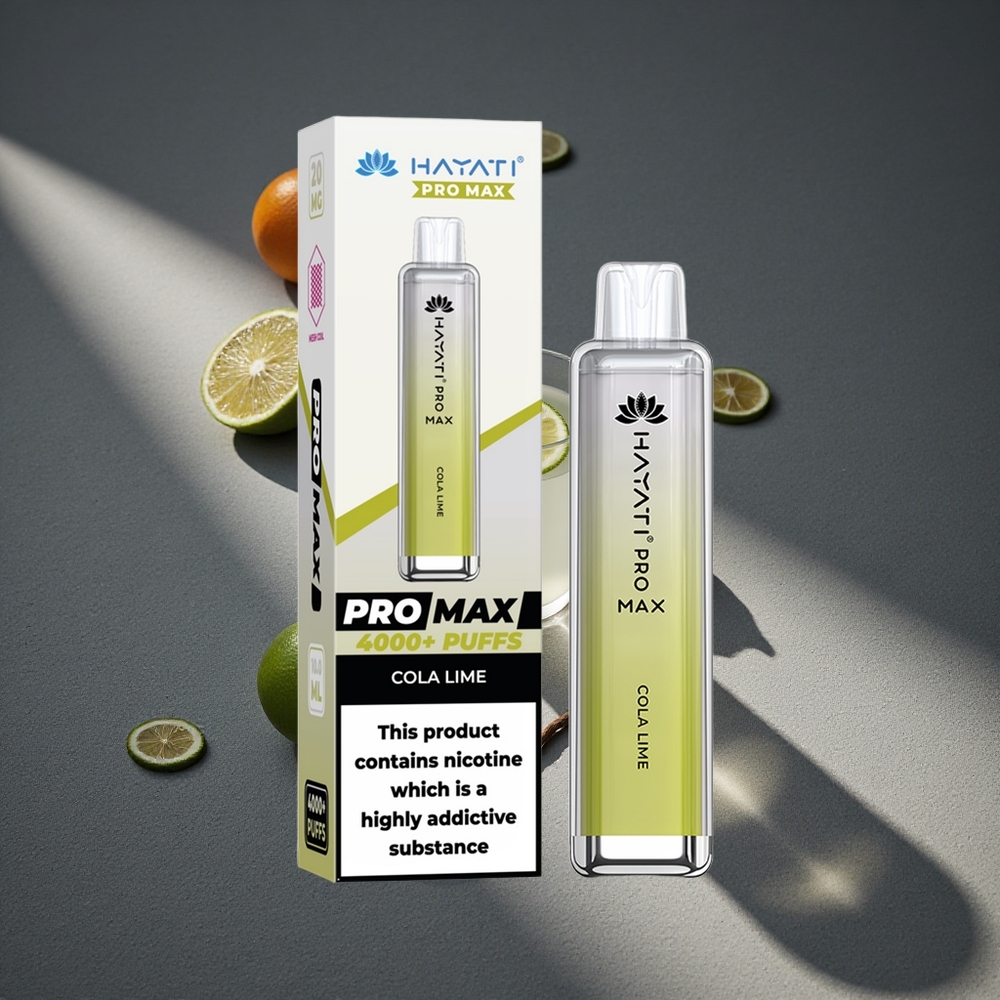 Hayati Pro Max 4000 Puffs Desechable Vape Cola Lima Batería recargable 1400mAh Peru por mayor