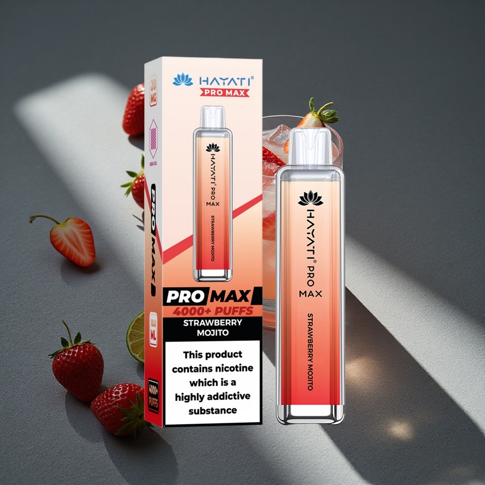 Hayati Pro Max 4000 Puffs Desechable Vape Fresa Mojito Batería recargable 1400mAh Peru por mayor