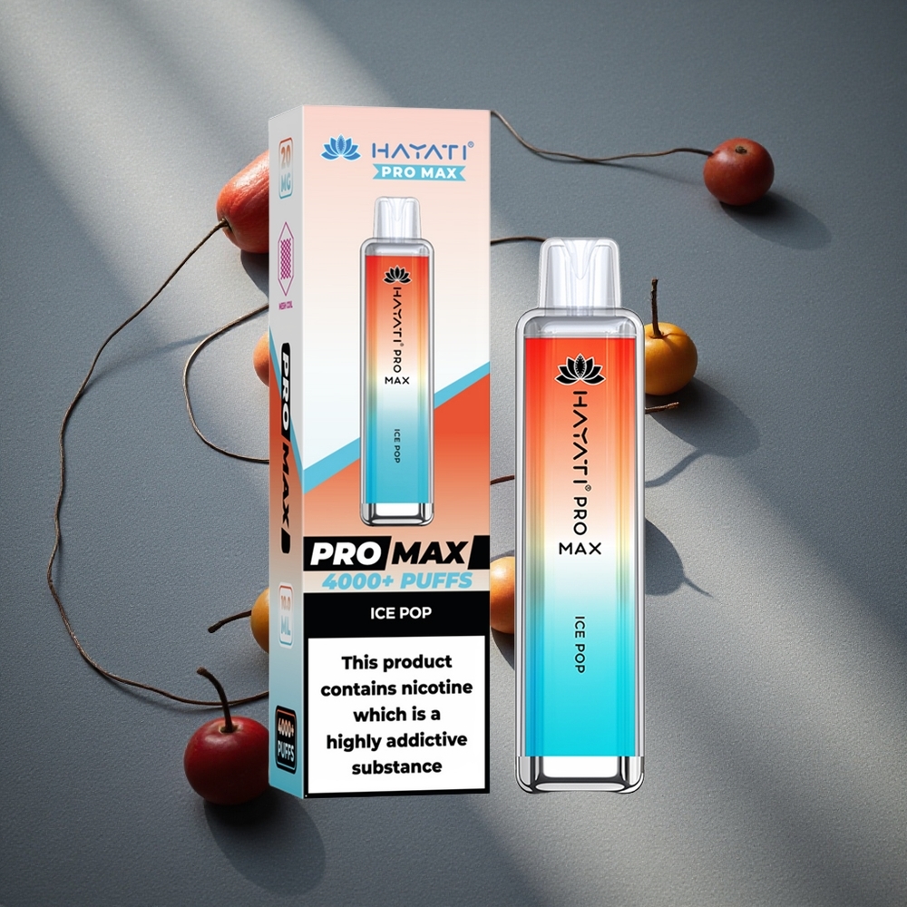 Hayati Pro Max 4000 Puffs Desechable Vape Ice Pop (Helado) con batería recargable de 1400mAh Peru por mayor