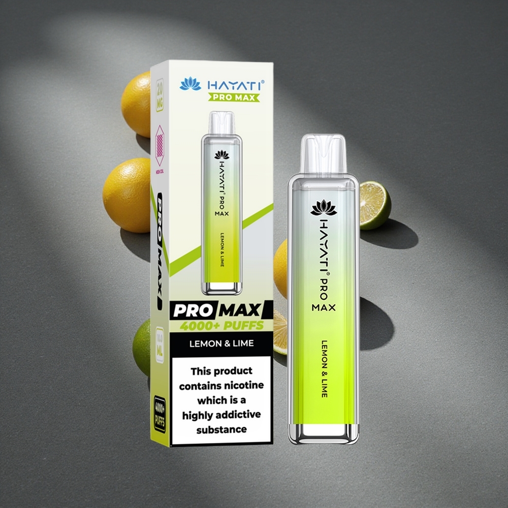 Hayati Pro Max 4000 Puffs Desechable Vape Limón & Lima Batería recargable Peru por mayor