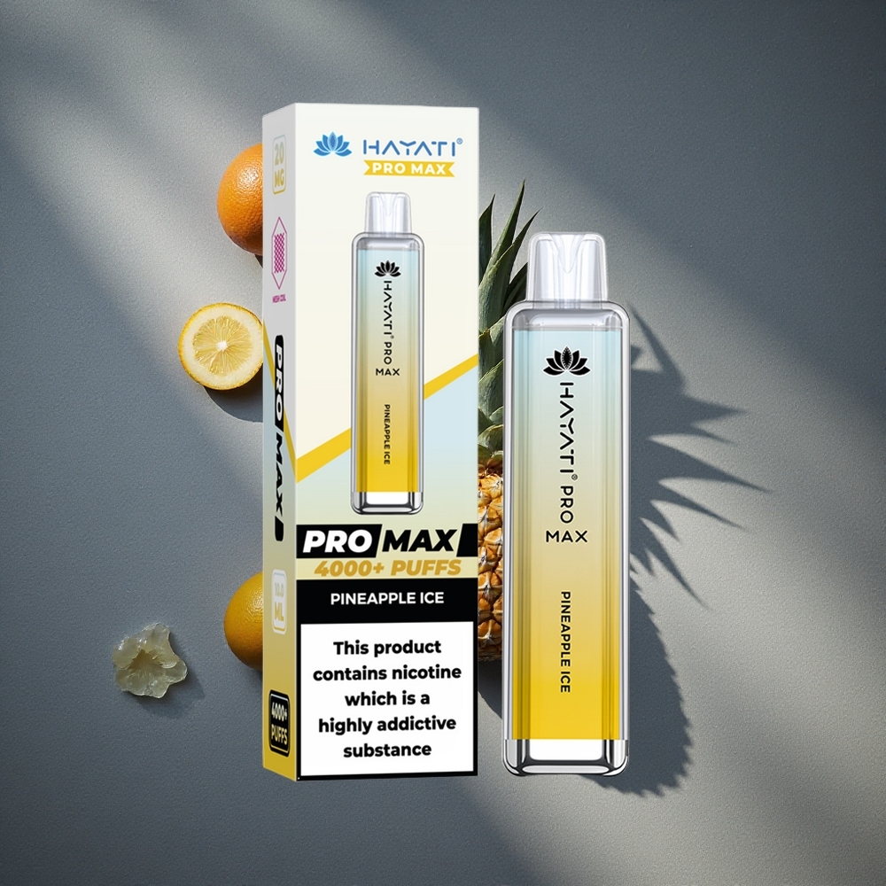 Hayati Pro Max 4000 Puffs Desechable Vape Piña Helada Batería recargable 1400mAh Peru por mayor