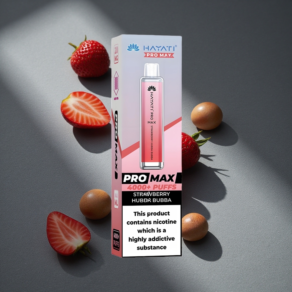 Hayati Pro Max 4000 Puffs Fresa Chicle Hubba Bubba Batería recargable 1400mAh Peru por mayor