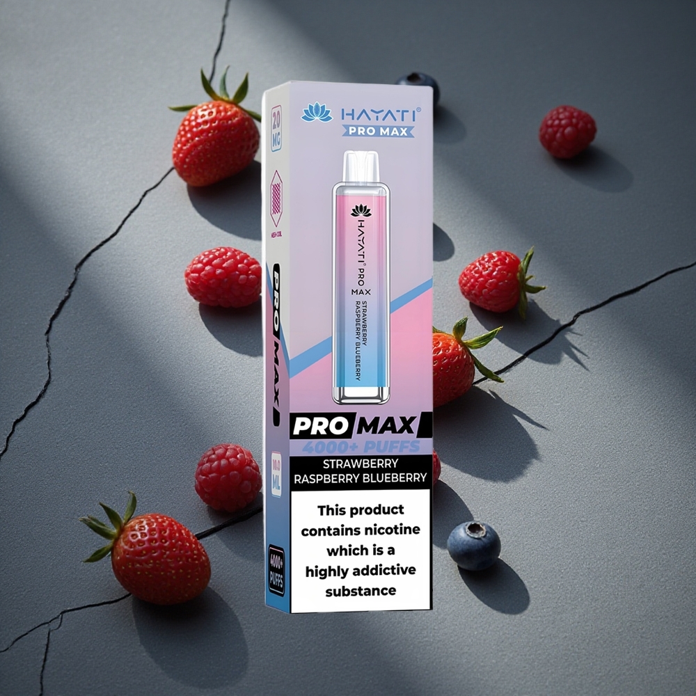 Hayati Pro Max 4000 Puffs Fresa Frambuesa Arándano Batería recargable 1400mAh Peru por mayor