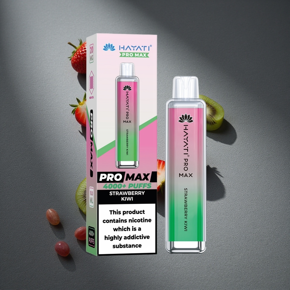 Hayati Pro Max 4000 Puffs Fresa Kiwi Dual 1.1 Ohm Malla Bobina Peru por mayor