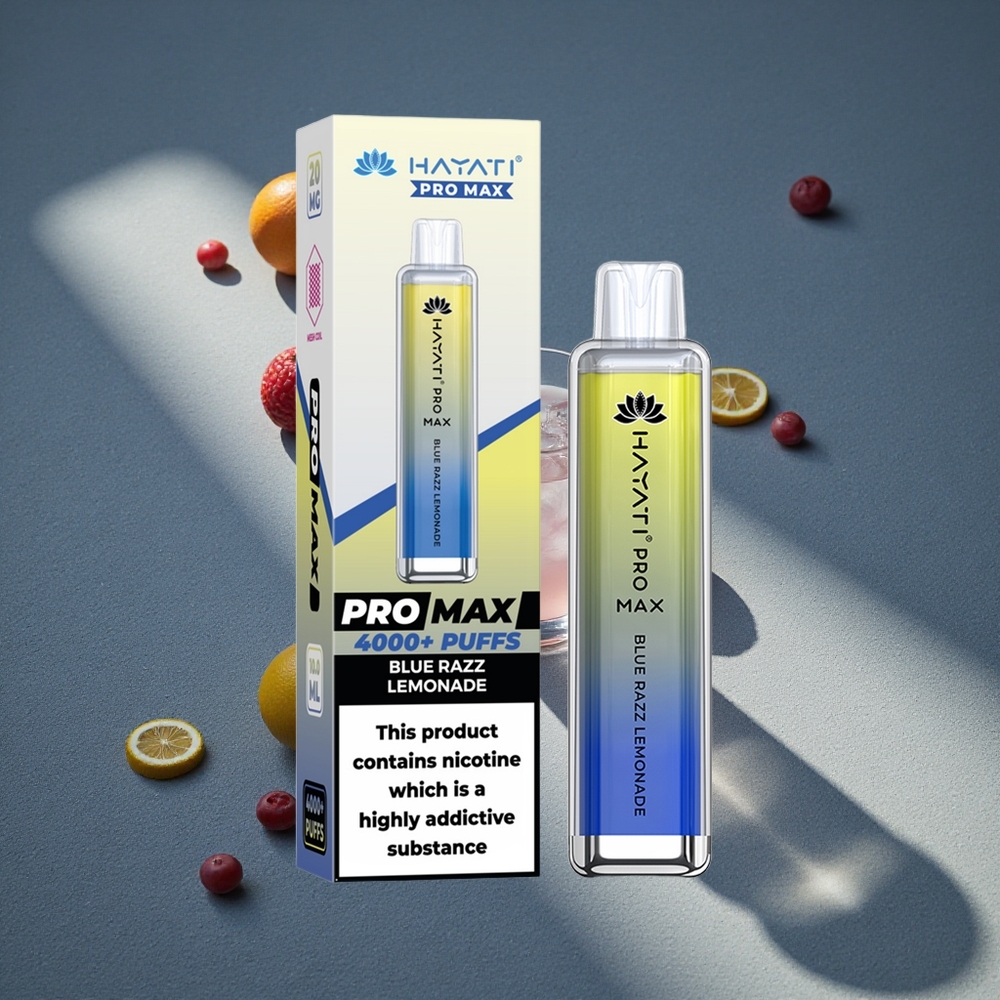 Hayati Pro Max 4000 Puffs Vape Desechable Arándano Azul Limonada Batería recargable 1400mAh Peru por mayor