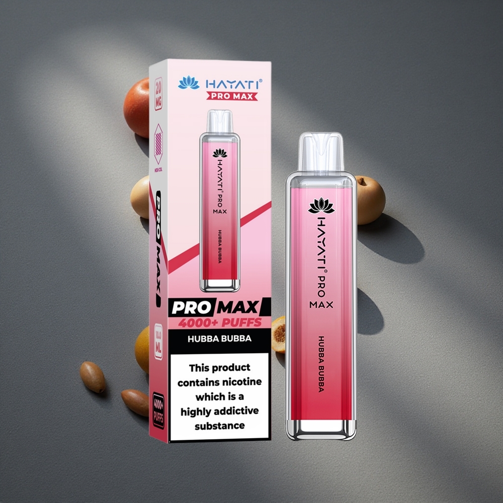 Hayati Pro Max 4000 Puffs Vape Desechable Hubba Bubba con batería recargable de 1400mAh Peru por mayor