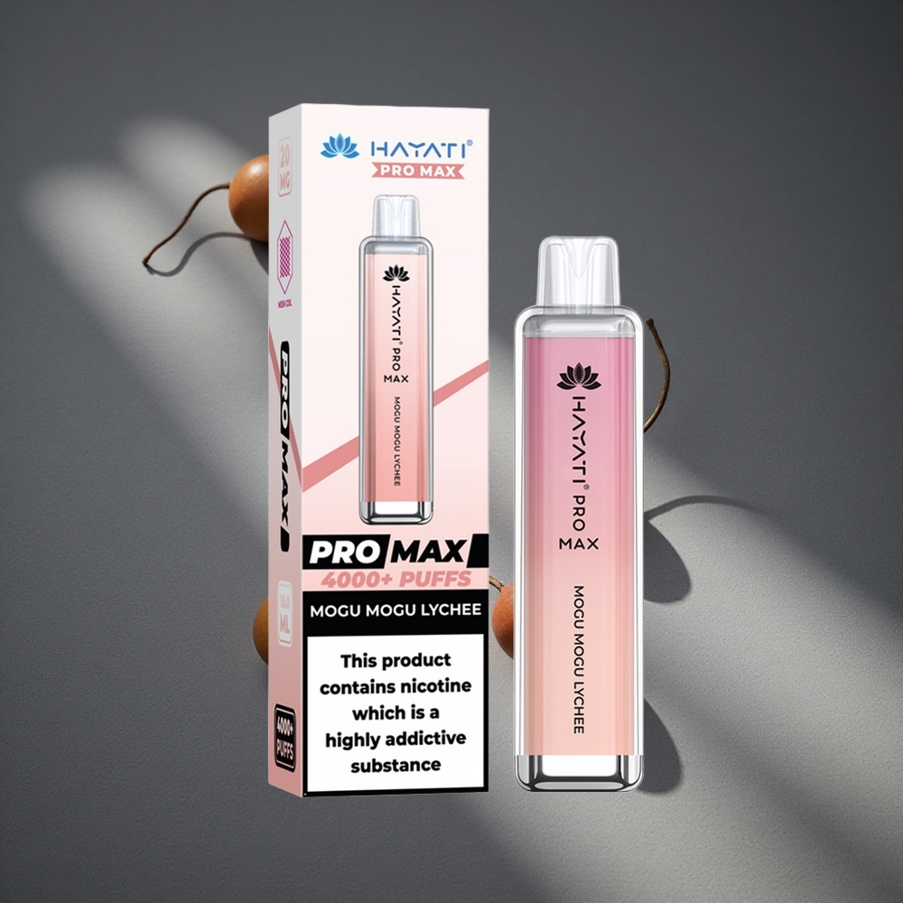 Hayati Pro Max 4000 Puffs Vape Desechable Mogu Mogu Lichi con batería recargable de 1400mAh Peru por mayor