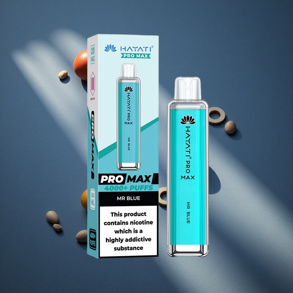 Hayati Pro Max 4000 Puffs Vape Desechable Mr Azul Batería recargable de 1400mAh Peru por mayor
