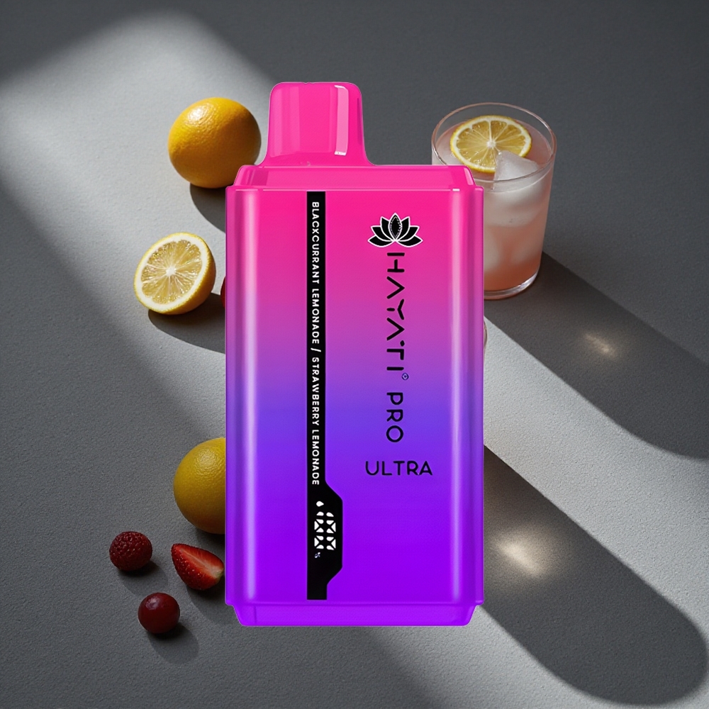 Hayati Pro Ultra 15000 Caladas Desechable Vape Limonada de Grosella Negra y Limonada de Fresa Peru por mayor