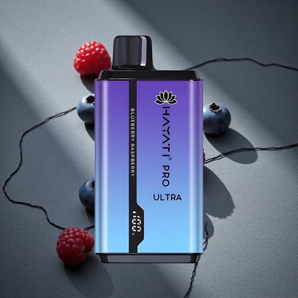 Hayati Pro Ultra 15000 Caladas Vape Desechable Arándano Frambuesa Capacidad de E-Líquido 2 12ml Peru por mayor