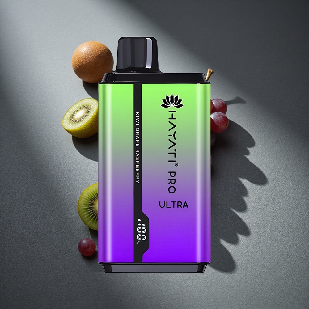 Hayati Pro Ultra 15000 Caladas Vape Desechable Kiwi Uva Frambuesa 2% Nicotina Peru por mayor