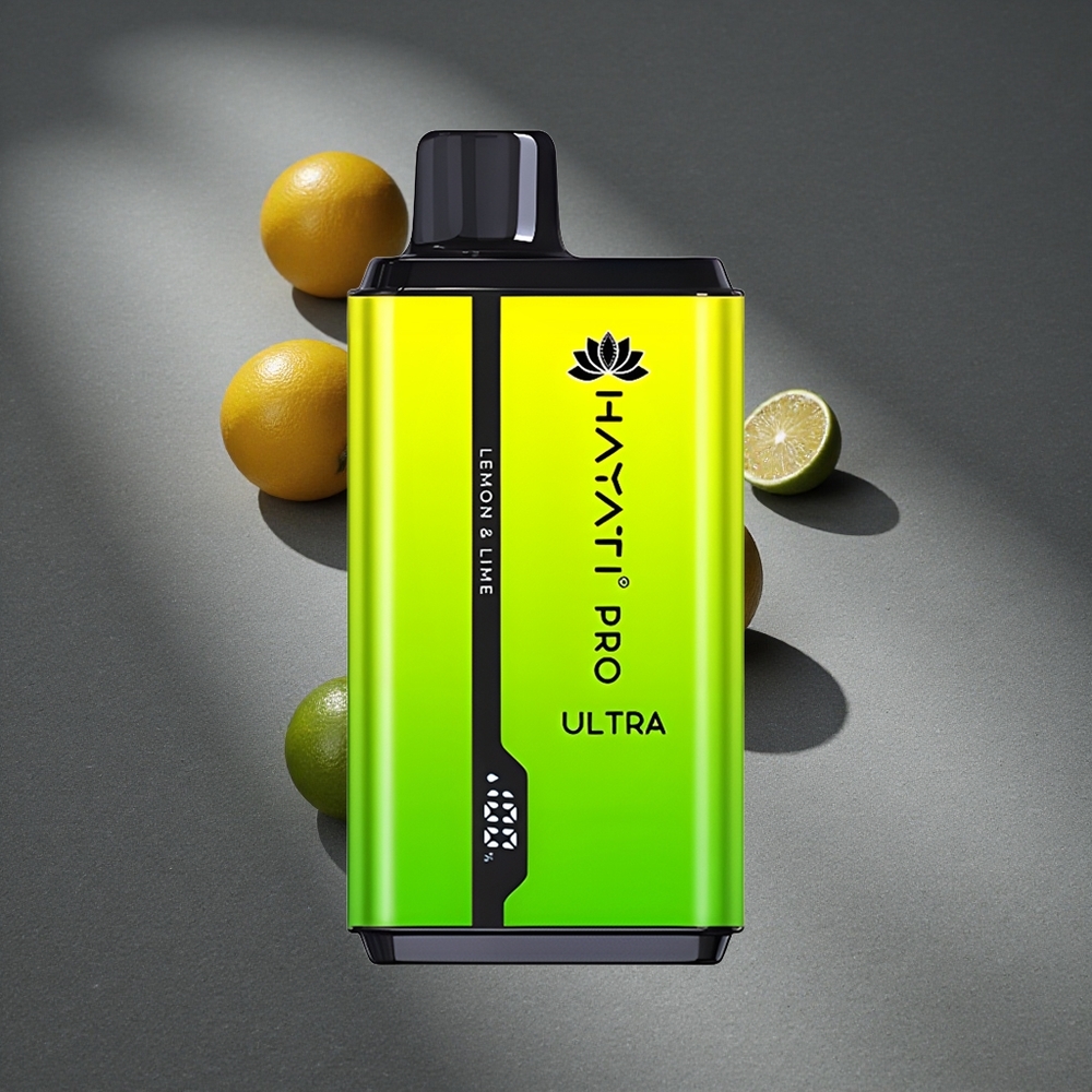 Hayati Pro Ultra 15000 Caladas Vape Desechable Limón & Lima 49 Sabores Peru por mayor