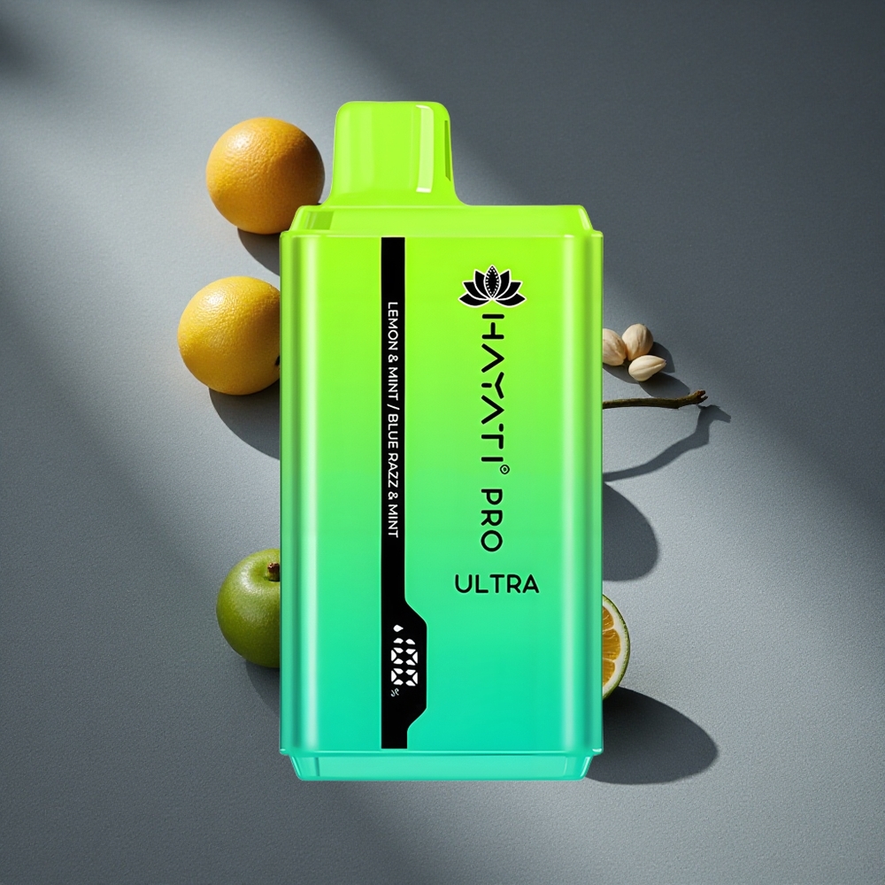 Hayati Pro Ultra 15000 Caladas Vape Desechable Limón & Menta y Blue Razz & Menta Peru por mayor