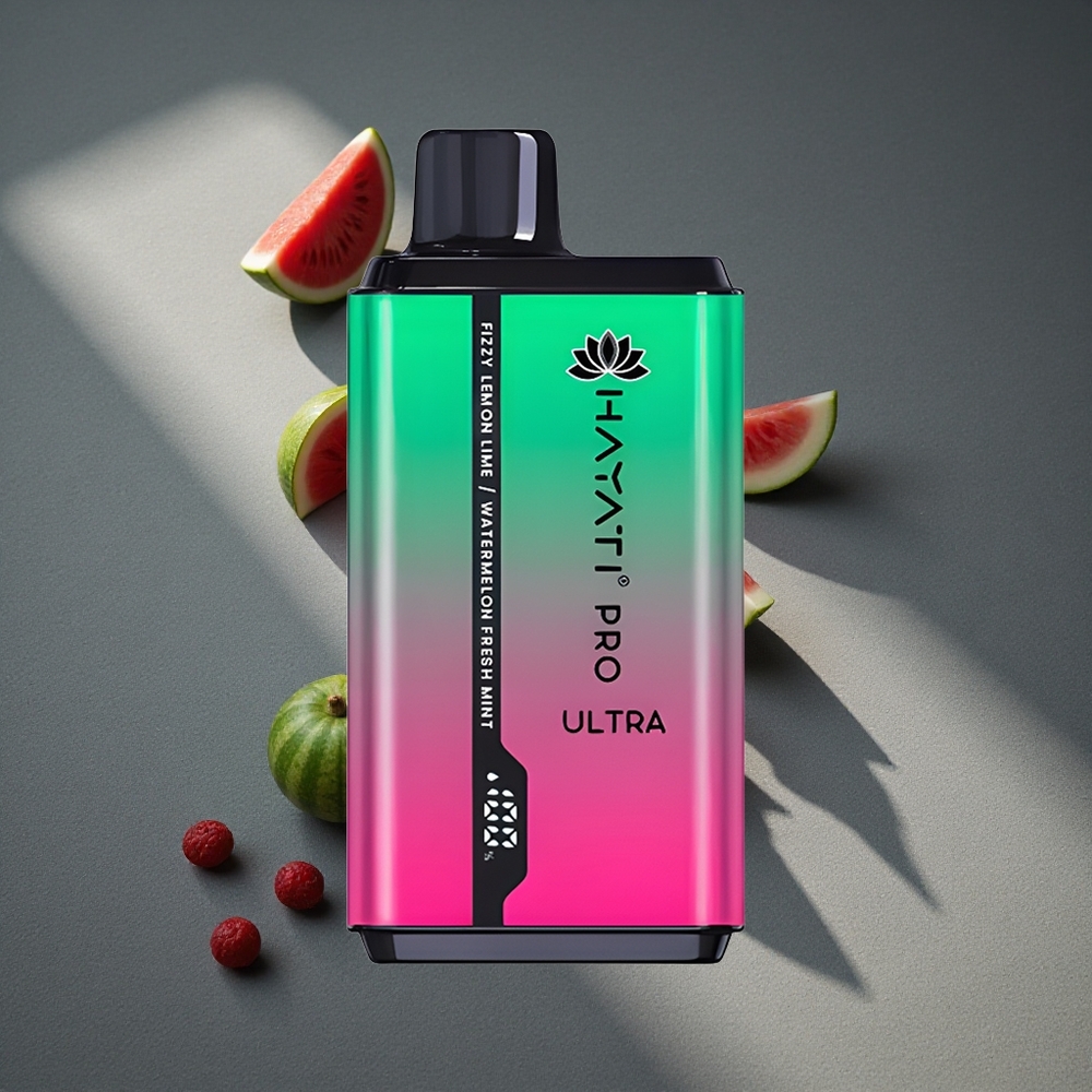Hayati Pro Ultra 15000 Caladas Vape Desechable Limón y Lima Efervescentes +2 12ml Peru por mayor