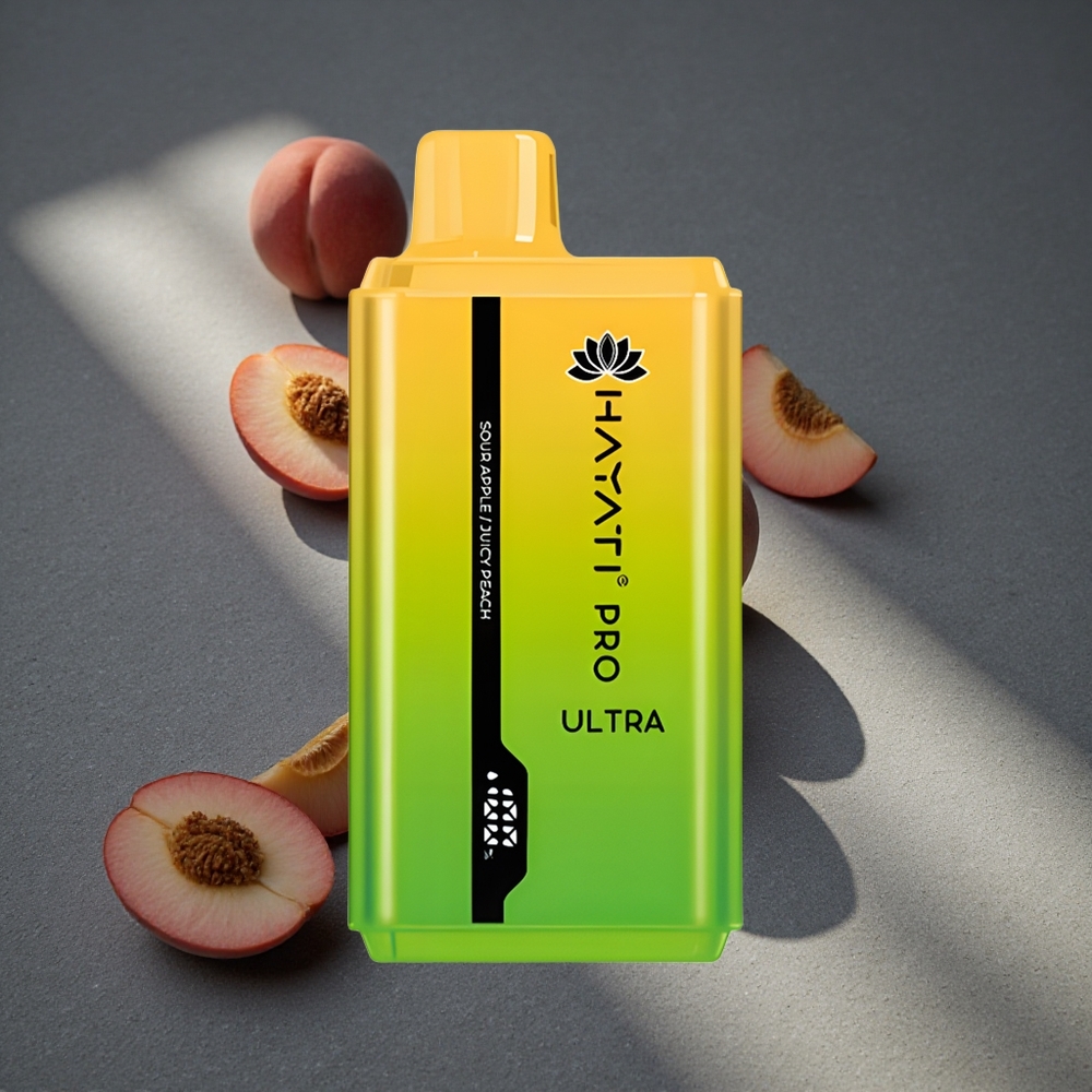 Hayati Pro Ultra 15000 Caladas Vape Desechable Manzana Ácida 2 12ml Peru por mayor