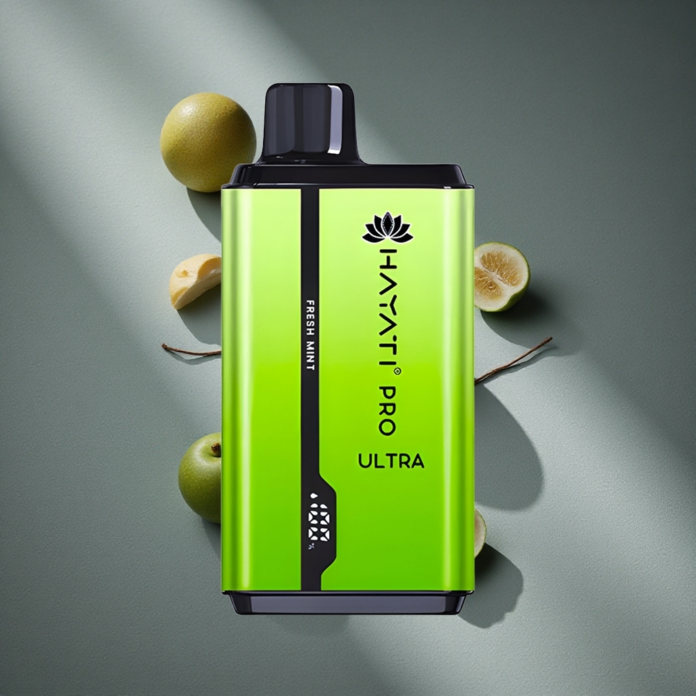 Hayati Pro Ultra 15000 Caladas Vapeador Desechable Menta Fresca 2 12ml Peru por mayor