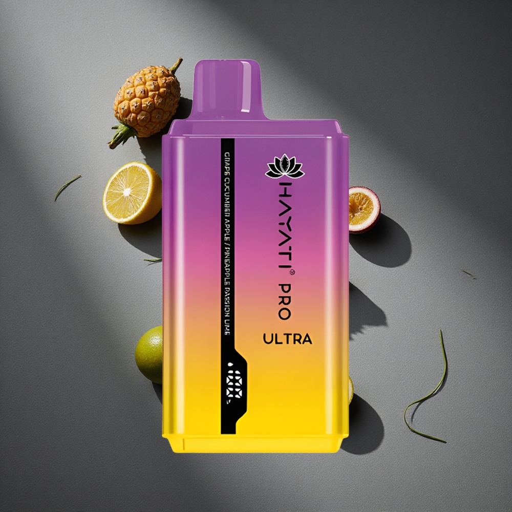 Hayati Pro Ultra 15000 Puffs Vape Desechable Uva Pepino Manzana 2% Nicotina Peru por mayor