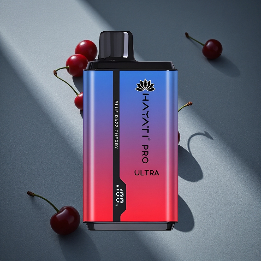 Hayati Pro Ultra 15000 Puffs Vape Disposable Cereza Frambuesa Azul Capacidad de E-Líquido: 2 12ml Peru por mayor