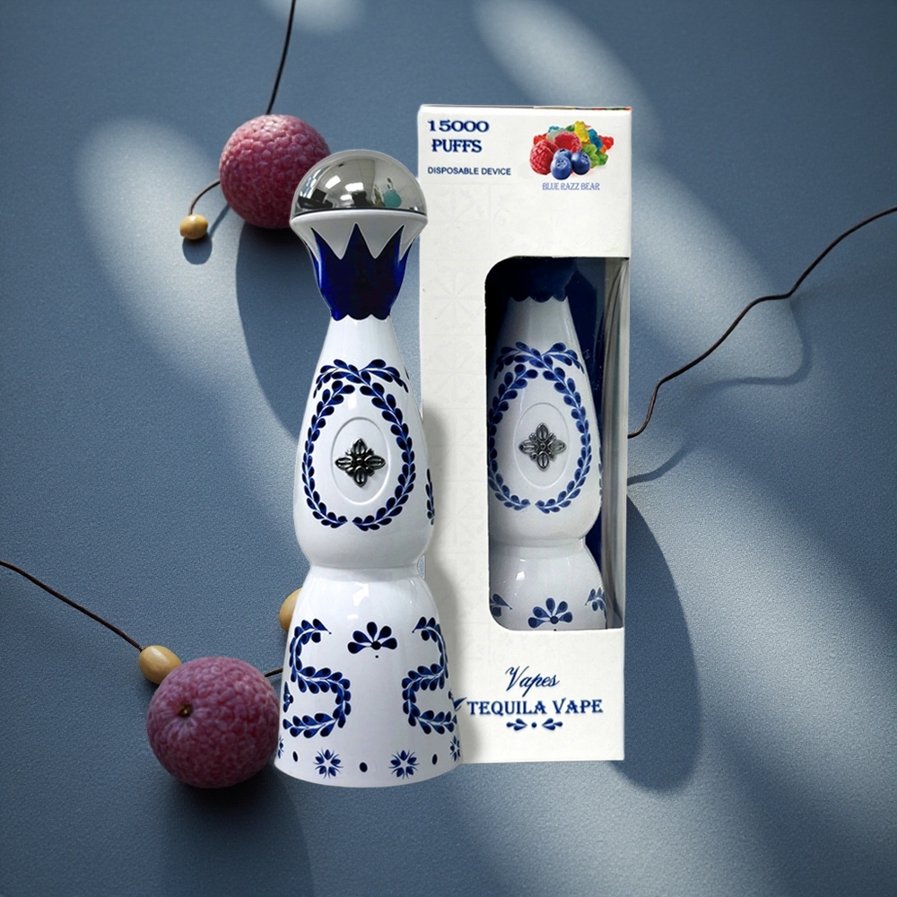 HUMO Azul 15000 Puffs Vape Desechable Oso Azul Frambuesa con Batería USB-C Recargable de 500mAh Peru por mayor