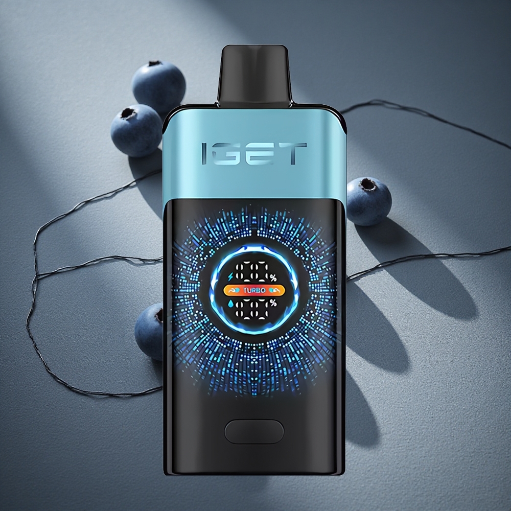 IGET ONE 12000 Puffs Desechable Vape Arándano Azul Hielo Pantalla Curva Grande a Color Peru por mayor