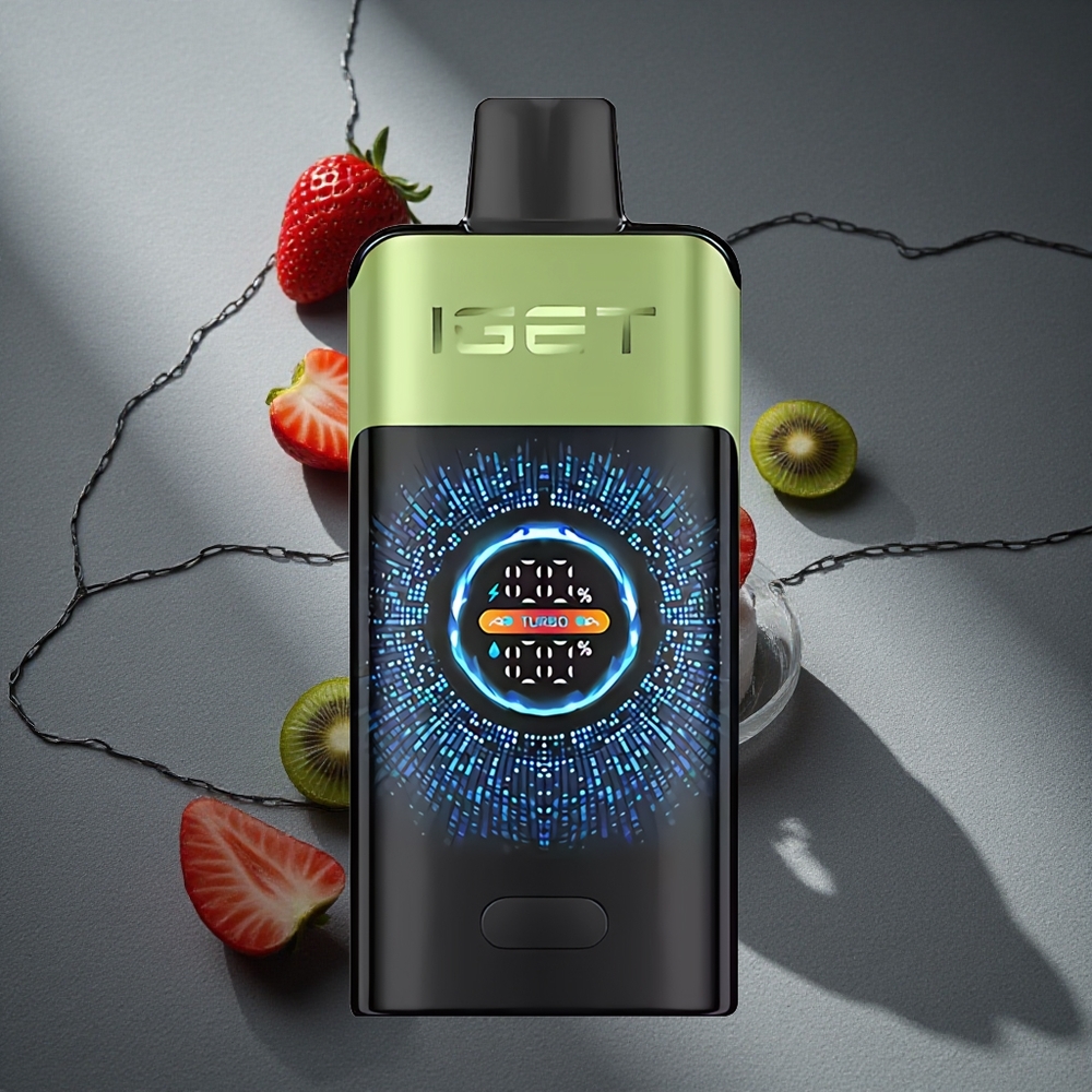 IGET ONE 12000 Puffs Disposable Vape Fresa Kiwi Helada con Pantalla Curva Grande a Color Peru por mayor