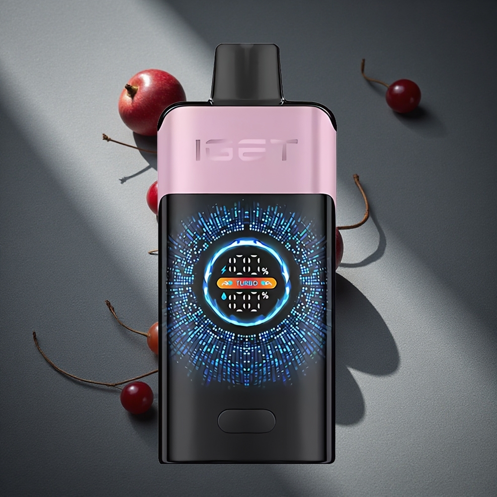 IGET ONE 12000 Puffs Vape Desechable Cereza Granada con Pantalla Curva Grande a Color Peru por mayor