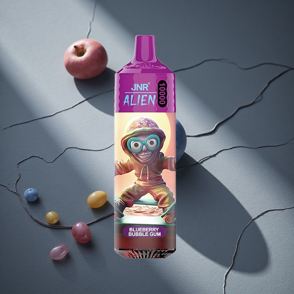 JNR Alien 10000 Puffs Vapeador Desechable Chicle Arándano Azul Batería de 850mAh Peru por mayor