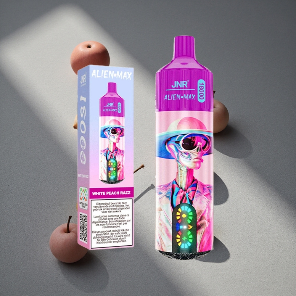 JNR Alien Max 18000 Caladas Vape Desechable Melocotón Blanco Frambuesa 28ml E-líquido Peru por mayor