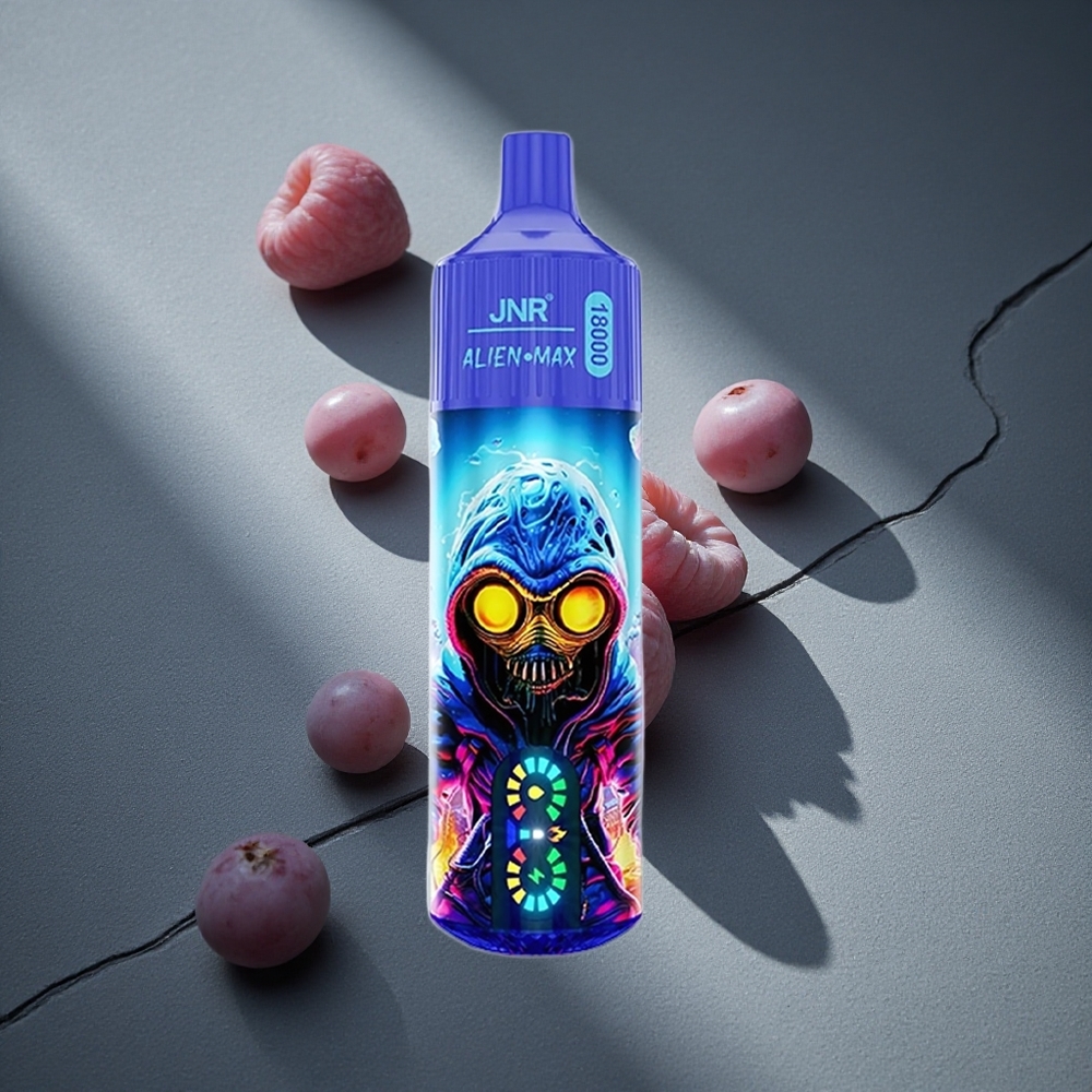 JNR Alien Max 18000 Puffs Chicle de Arándano Azul Pantalla LED Inteligente Peru por mayor