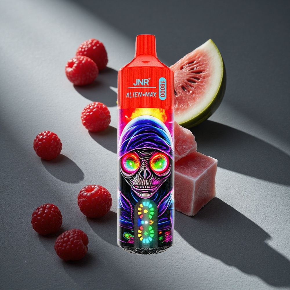 JNR Alien Max 18000 Puffs Disposable Vape Frambuesa Sandía Helada con Dual Mesh Coil & Dual Core Peru por mayor