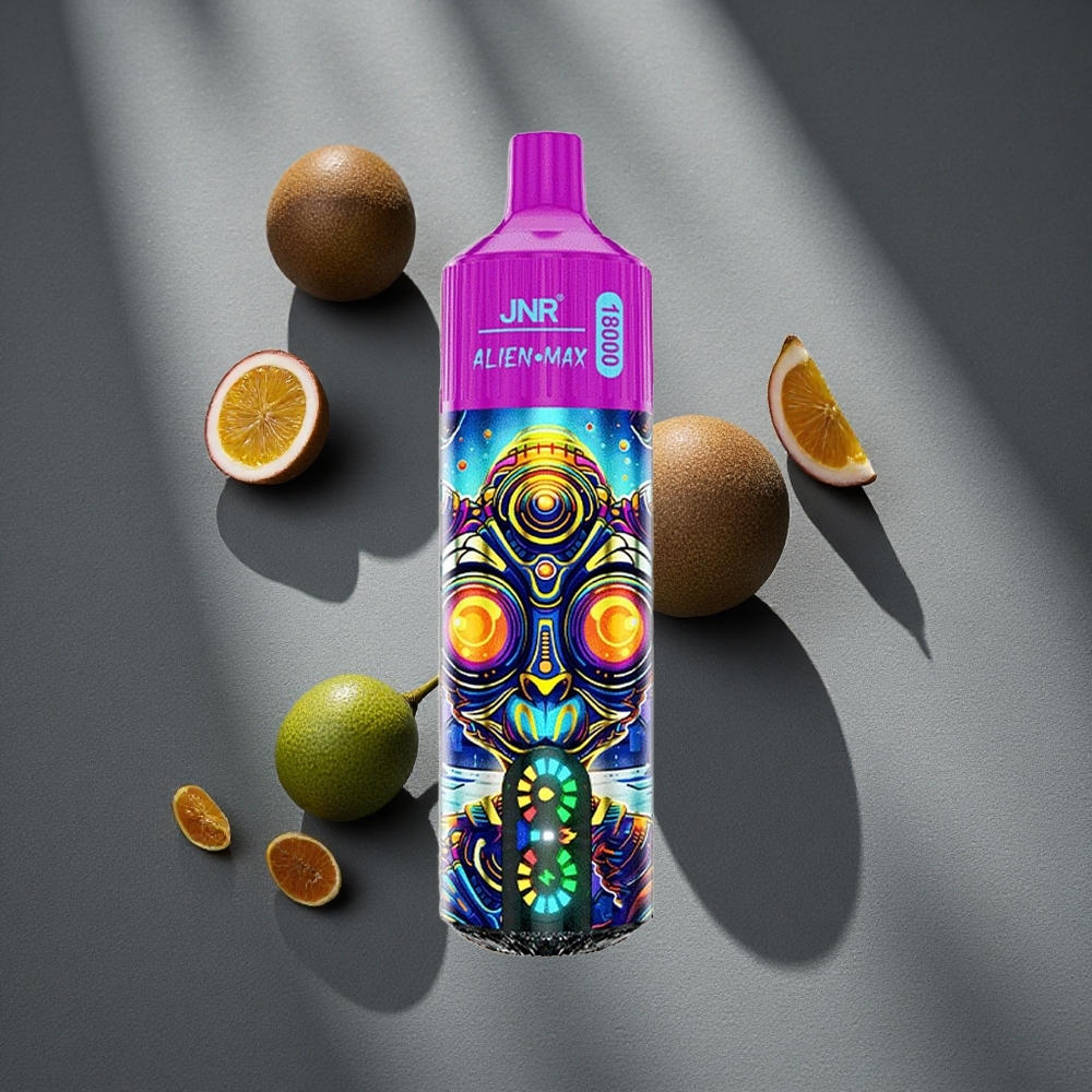 JNR Alien Max 18000 Puffs Disposable Vape Kiwi Maracuyá Guayaba Pantalla LED Inteligente Peru por mayor