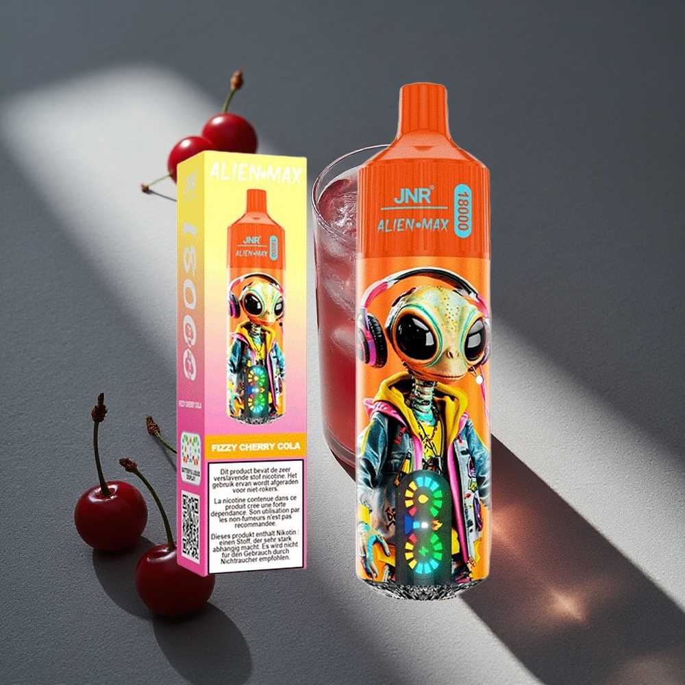 JNR Alien Max 18000 Puffs Fizzy Cherry Cola Cereza Refresca 28ml E-liquid Peru por mayor