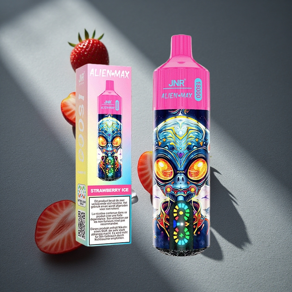 JNR Alien Max 18000 Puffs Fresa Hielo 850mAh Capacidad de Batería Peru por mayor