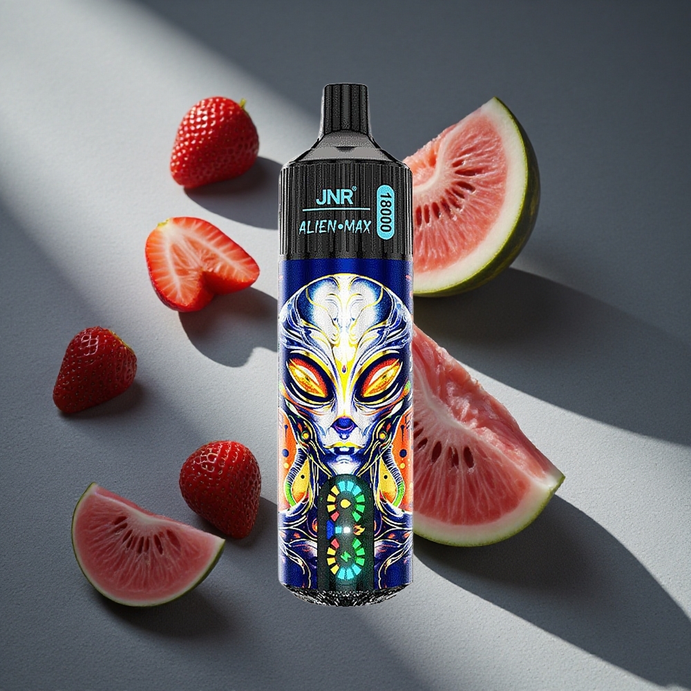 JNR Alien Max 18000 Puffs Fresa Sandía Chicle Pantalla LED Inteligente Peru por mayor
