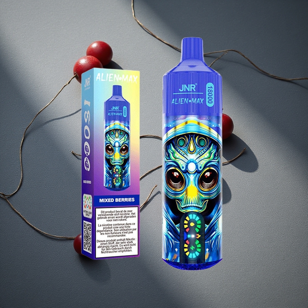 JNR Alien Max 18000 Puffs Vape Desechable Bayas Mixtas Pantalla LED Inteligente Peru por mayor