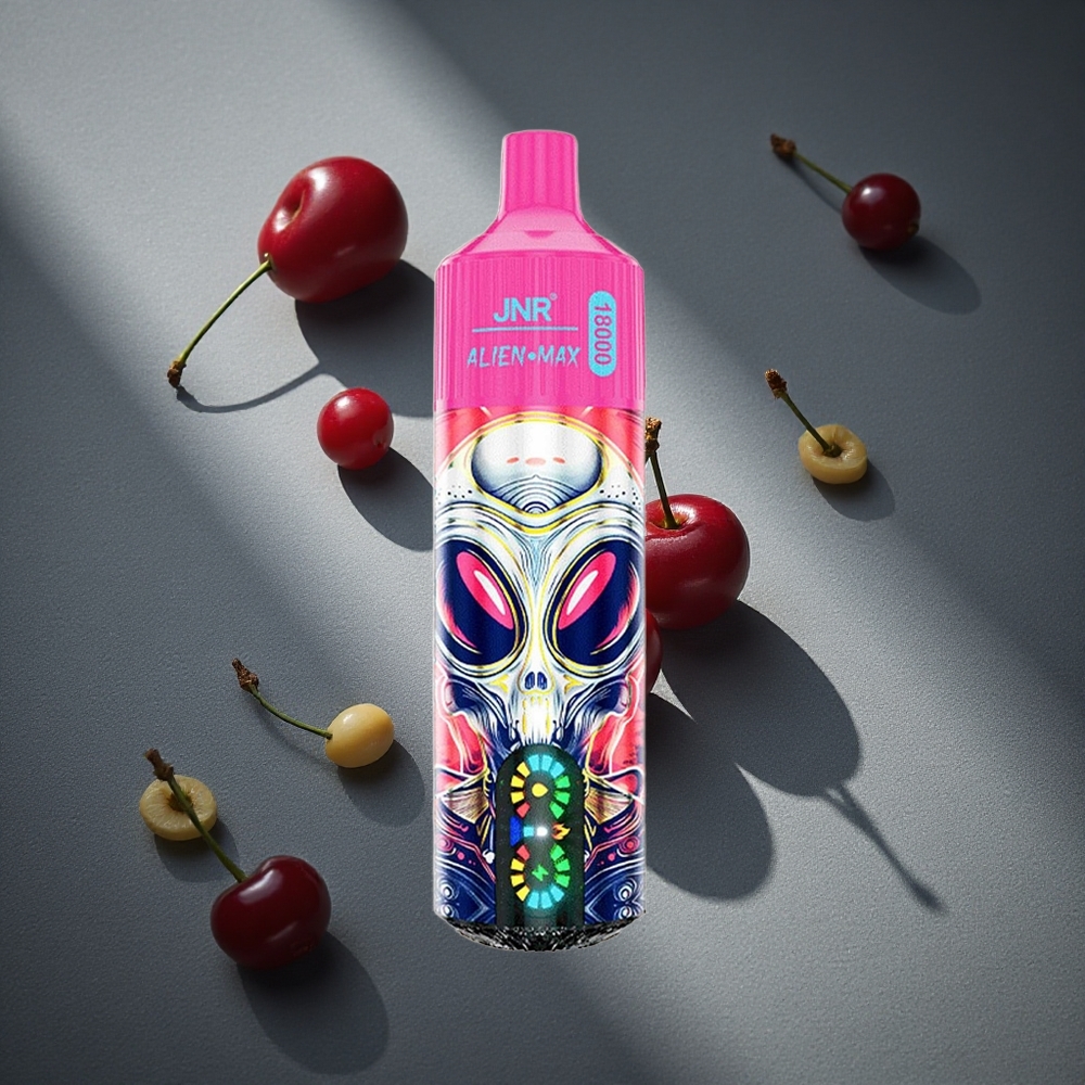 JNR Alien Max 18000 Puffs Vape Desechable Cereza y Baya Pantalla LED Inteligente Peru por mayor