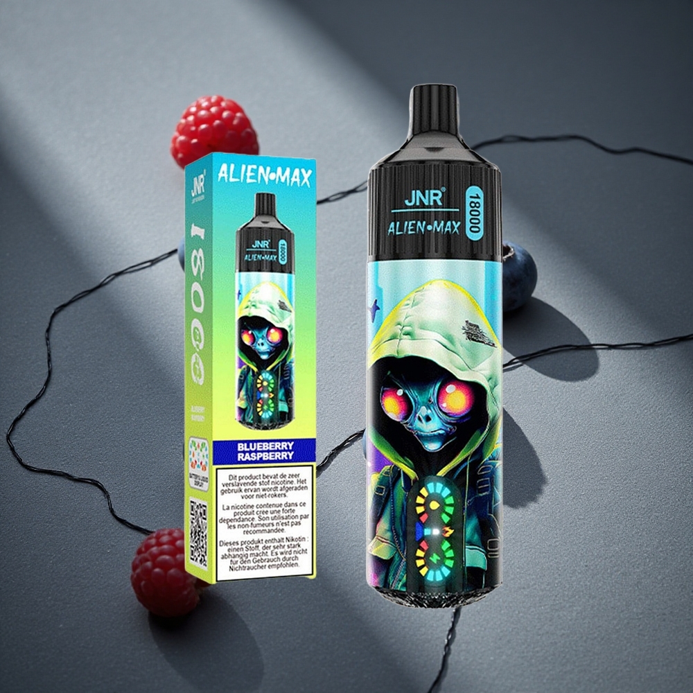 JNR Alien Max 18000 Puffs Vapeador Desechable Arándano Frambuesa 28ml E-líquido Peru por mayor