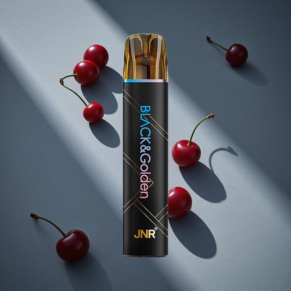 JNR Black&Golden 600+200 Puffs Vape Desechable Arándano Azul Cereza Capacidad de la Batería 550mAh Peru por mayor