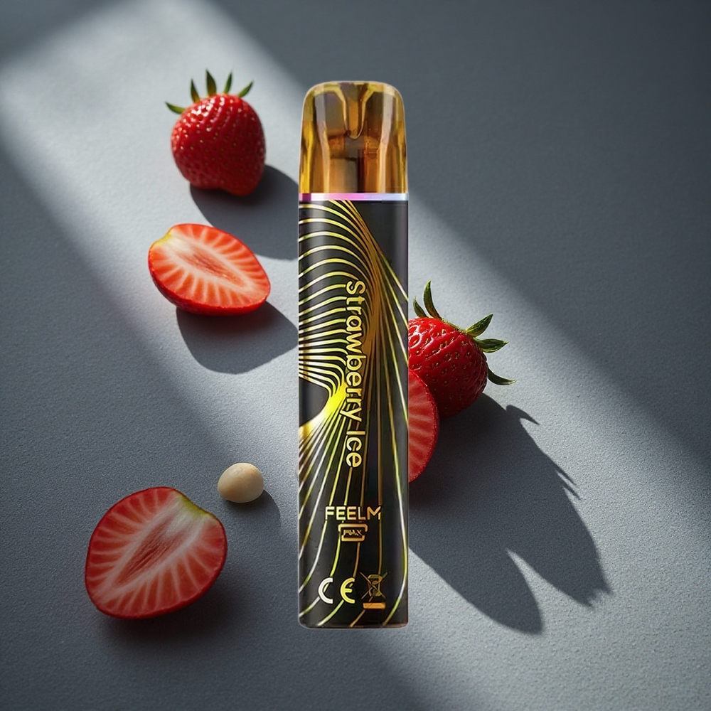 JNR Black&Golden 600+200 Puffs Vape Desechable Fresa Helada Capacidad de la Batería 550mAh Peru por mayor