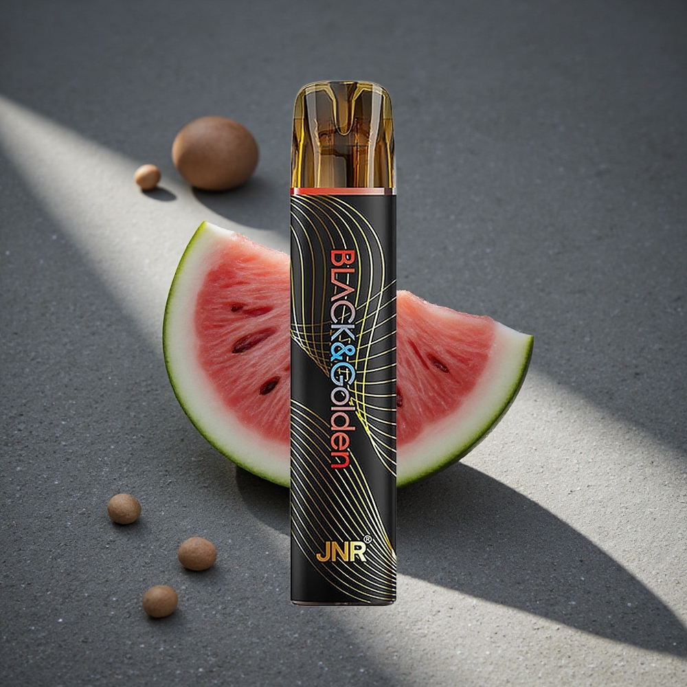 JNR Black&Golden 600+200 Puffs Vape Desechable Sandía Helada 2ml Capacidad de Líquido Peru por mayor