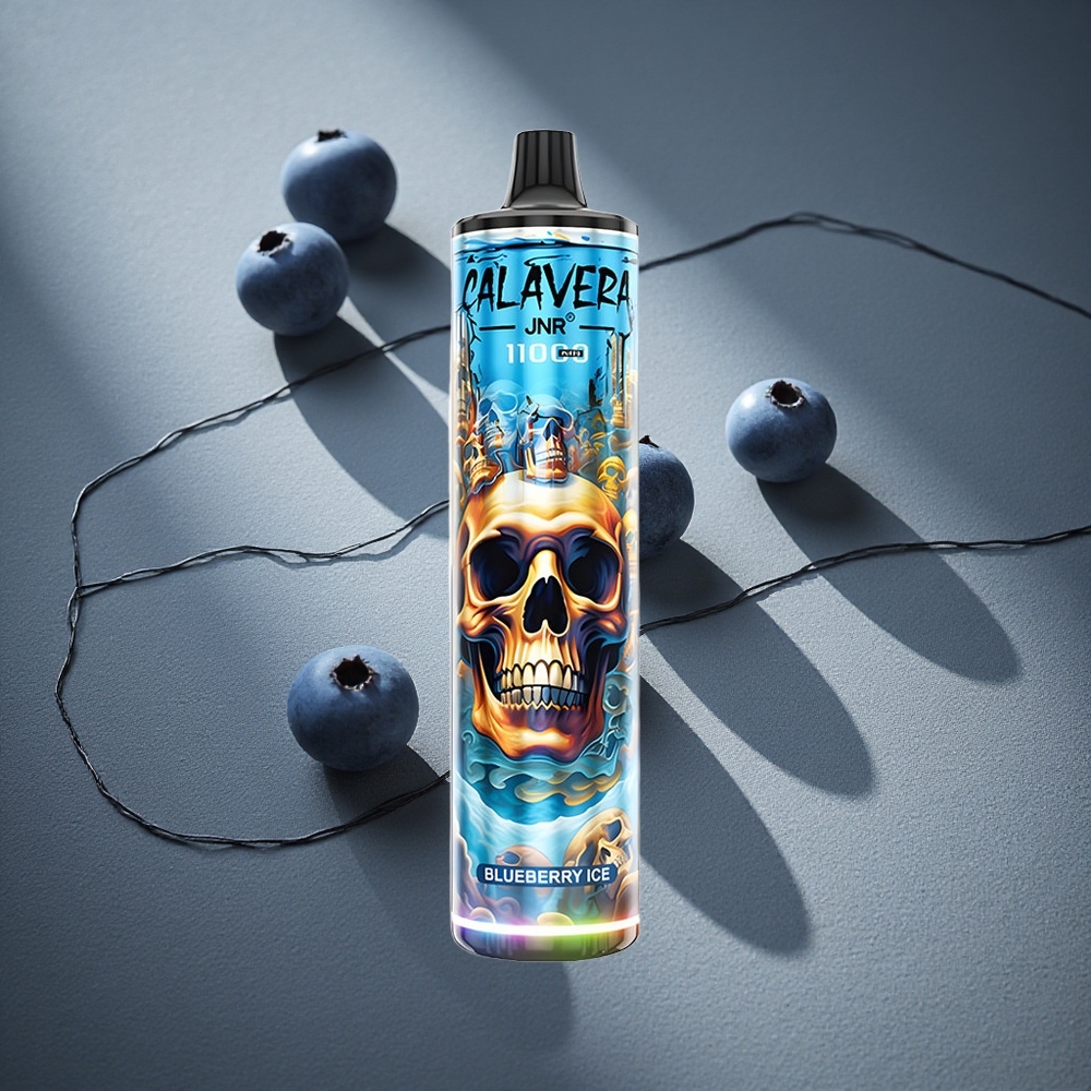 JNR Calavera 11000 Puffs Desechable Vape Arándano Azul Hielo 21ml Capacidad de E-líquido Peru por mayor