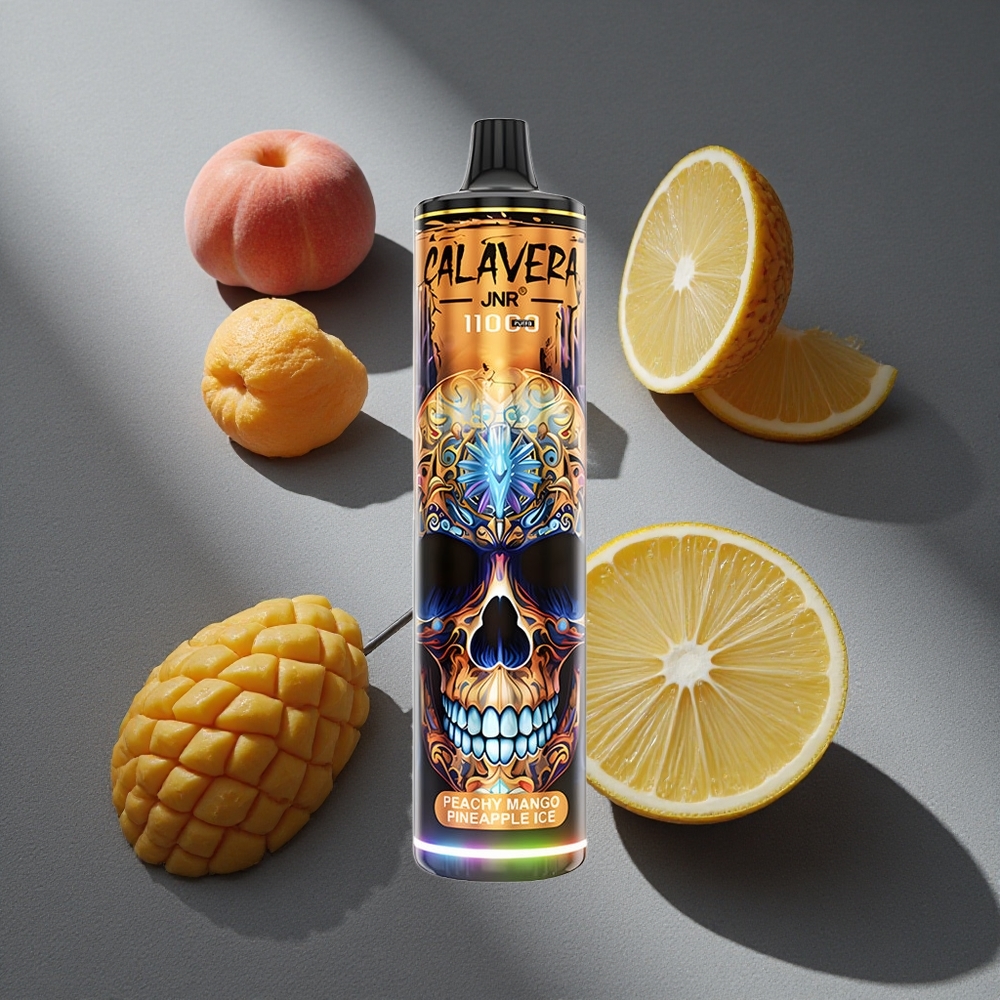 JNR Calavera 11000 Puffs Desechable Vape Durazno Mango Piña Hielo 21ml Capacidad de E-Líquido Peru por mayor